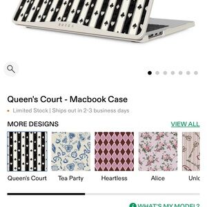Burga Queen's Court MacBook Air 13 Case - Black and White